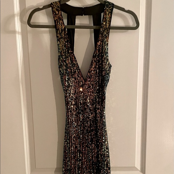 Windsor color spectrum sequin black party dress - Picture 3 of 4